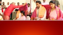 CM Jagan and YS Bharathi Celebrates Ugadi Festival | Oneindia Telugu