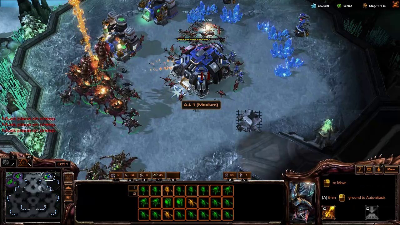 [StarCraft 2] No.0179 -- Intermediate ZERG player fights A.I., WON [Roach Warren Pattern]