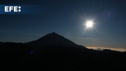 El eclipse solar, visto desde el Observatorio del Teide