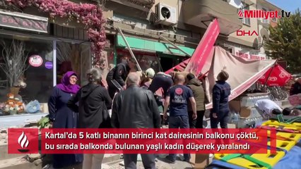 İstanbul'da balkon çöktü: 1 yaralı