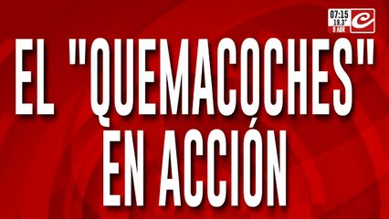 "Quemacoches" en acción: así incendiaban los autos en lena madrugada