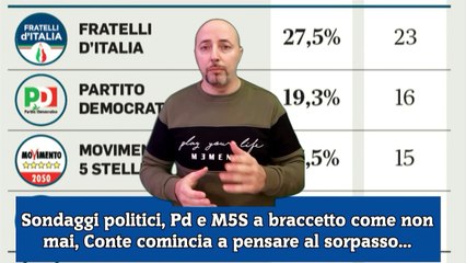 Download Video: Sondaggi politici, Pd e M5S a braccetto come non mai, Conte comincia a pensare al sorpasso...