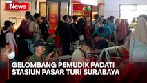 Stasiun Pasar Turi Surabaya Masih Padati Pemudik, KAI Berangkatkan 54 KA Jarak Jauh