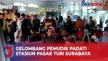 H-1 Lebaran, Gelombang Pemudik Masih Padati Stasiun Pasar Turi Surabaya