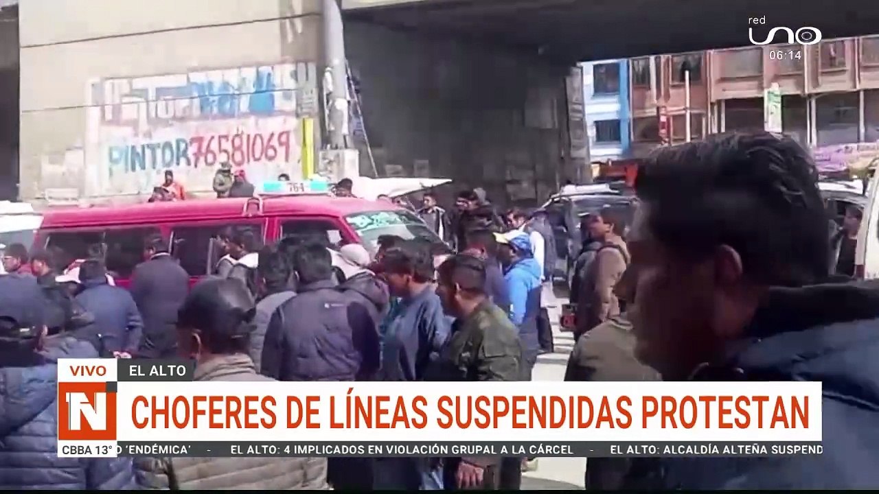 Choferes de lineas suspendidas molestos