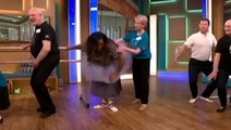 Alison Hammond falls over wearing a tutu during dance session on This Morning
