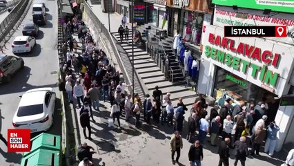 Şirinevler’de ucuz baklava kuyruğu