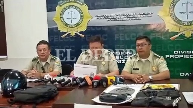 La Policía presento a tres sujetos capturados por robo