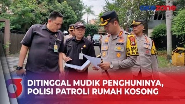 Polres Metro Depok Patroli Rumah Kosong yang Ditinggal Mudik Penghuninya