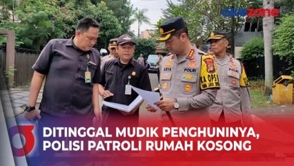 Polres Metro Depok Patroli Rumah Kosong yang Ditinggal Mudik Penghuninya