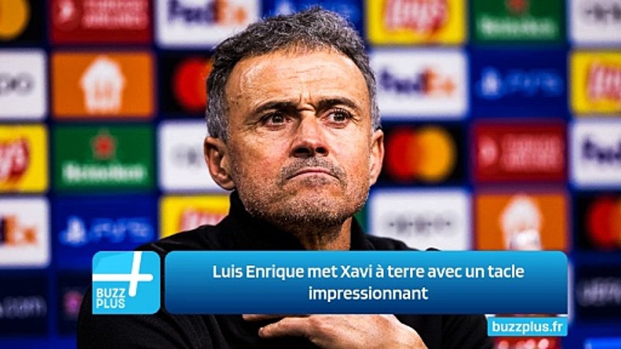 Luis Enrique met Xavi à terre avec un tacle impressionnant