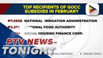 GOCC subsidies up in February