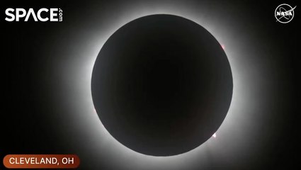 Totality Views Over Ohio, New York And Maine