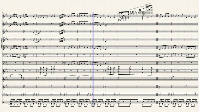 النوتة الموسيقية,,,مع الالات ,,,,لرائعة فريد الاطرش,,,,,قلبى ومفتاحة,,,,,تدوين ماهر الغمرى