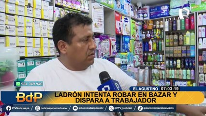 Delincuente balea a trabajador cuando ingreso a robar dentro bodega en El Agustino