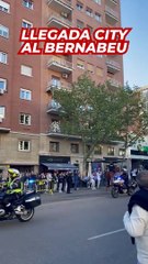 LLEGADA del MANCHESTER CITY al BERNABEU