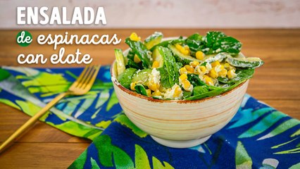 Ensalada de calabaza con espinacas y elotes ¡En 3 pasos!