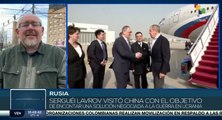Canciller ruso Serguéi Lavrov visitó China para encontrar una solución al conflicto con Ucrania