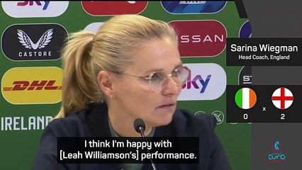 Wiegman reviews Williamson's first England start in a year