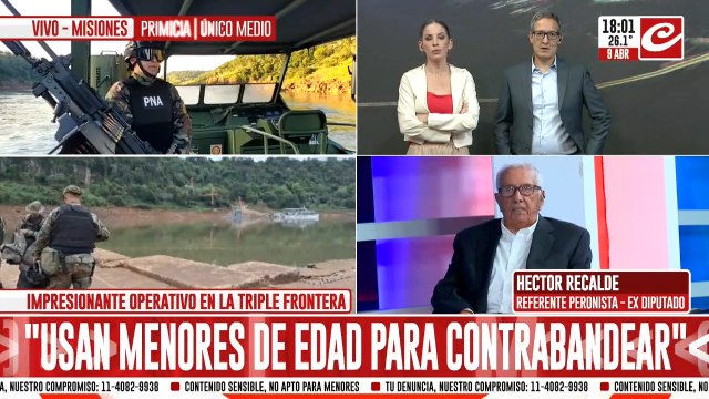Héctor Recalde: El país tiene fronteras muy amplias y son muy difíciles de cuidar