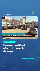 Escasez de diésel afecta la cosecha de soya