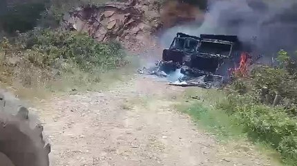 Maquinaria vial avaluada en $2.500 millones habría sido incinerada por miembros del ELN en Cauca