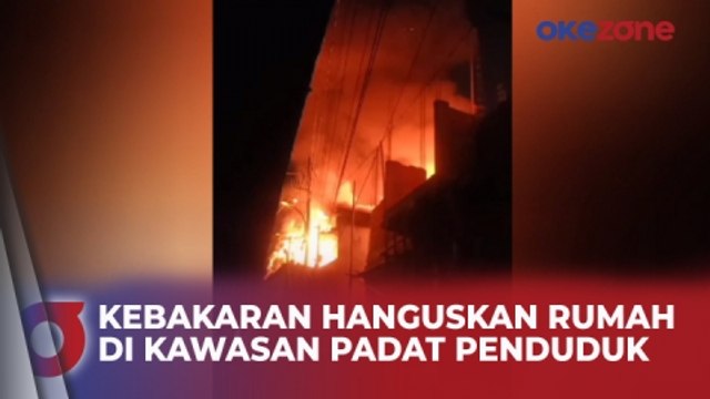 Kebakaran Hanguskan Rumah di Kawasan Padat Penduduk di Jakarta Selatan