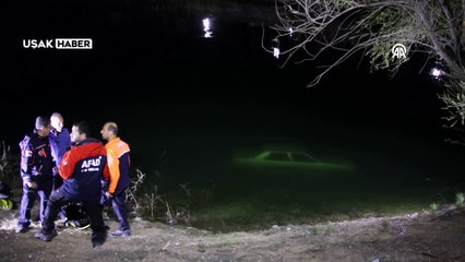 Uşak'ta gölete düşen otomobilde 1 kişi ölü bulundu