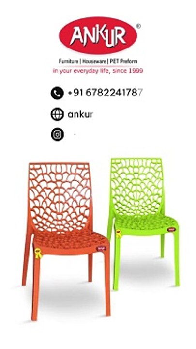 Ankurwares - Introducing the Spiro Chair by Ankur- Elevate your seating experience with its innovative design and durable plastic construction. Say…