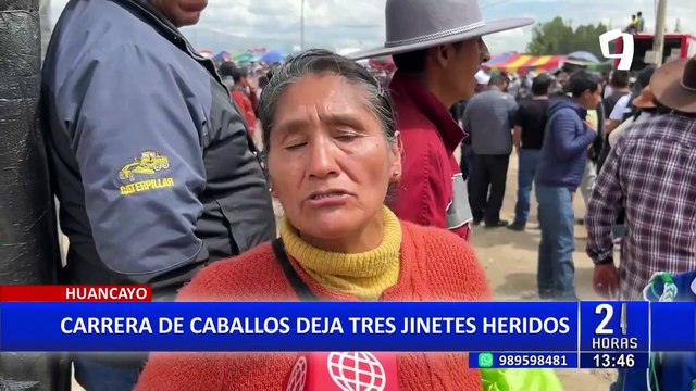 Huancayo: carrera de caballos deja tres jinetes lesionados