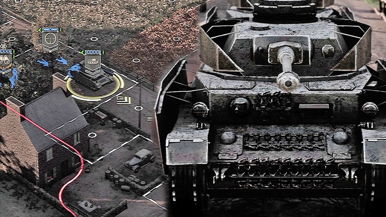 Wir rücken mit deutschen panzern in headquarters: world war 2 vor