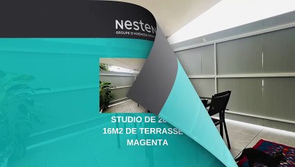 A VENDRE STUDIO DE 26 m2+ 16M2 DE TERRASSE A MAGENTA - HD 1080p