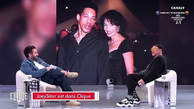 JoeyStarr dans l'émission Clique sur Canal+. Il parle de son couple sulfureux avec Béatrice Dalle
