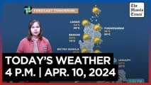 Today's Weather, 4 P.M. | Apr. 10, 2024