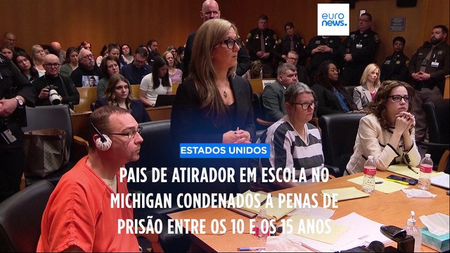 Pais do adolescente que matou quatro colegas nos EUA condenados a penas de prisão entre 10 e 15 anos