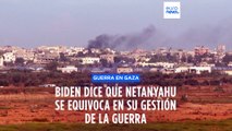 Biden dice que el enfoque de Netanyahu sobre la guerra en Gaza es un error