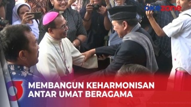 Sampaikan Selamat Idul Fitri 1445 H, Uskup Agung Semarang dan Tokoh Lintas Agama Kunjungi Masjid Agung