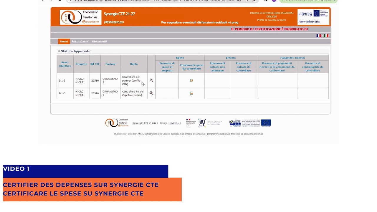 [Synergie CTE] Certifier des dépenses sur Synergie CTE