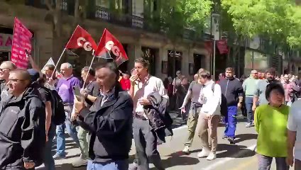 Huelga de los conductores de autobuses en Barcelona