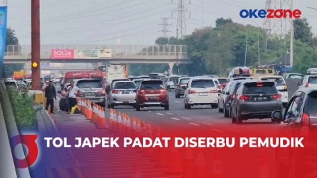 Hari Pertama Lebaran, Arus Lalu Lintas Tol Japek Padat Diserbu Pemudik