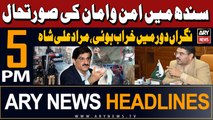 ARY News 5 PM Headlines | 10th April 2024 | Murad Ali Shah's Comments Caretaker Govt