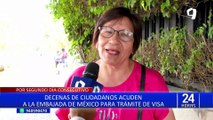 Continúa caos y desconcierto en embajada de México por solicitud de visas