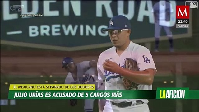 Julio Urías es acusado de cinco delitos menores por violencia doméstica
