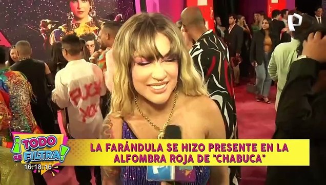 Leslie Shaw, Mario Hart y Korina Rivadeneira se encontraron en la alfombra roja de Chabuca