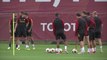AS Roma train ahead of UEFA Europa League quarter-final clash with AC Milan