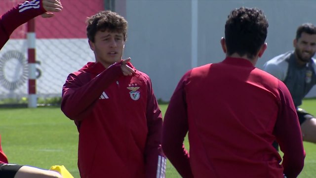 Benfica train ahead of UEFA Europa League quarter-final clash with Marseille