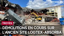 Opérations de déconstruction sur l’ex-site Logtex-Absorba, aux Écrevolles à Troyes