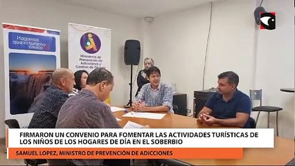 Firmaron un convenio para fomentar las actividades turísticas de los niños de los hogares de día en El Soberbio