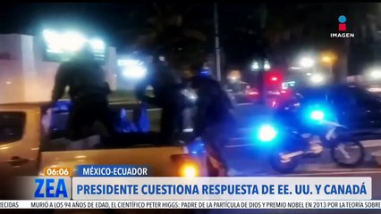 Download Video: López Obrador reclama postura de EE.UU. y Canadá sobre irrupción en la embajada mexicana en Quito