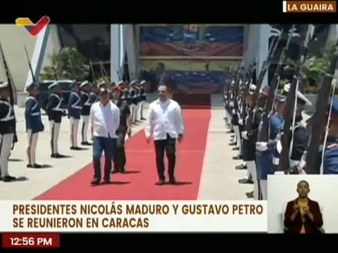 Ministro para las Relaciones Exteriores Yván Gil despide al Presidente de la República de Colombia